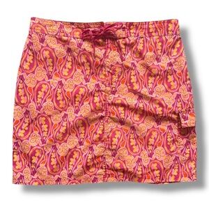 Catalina Pink Orange Floral Paisley Skirt Swim Coverup Women’s Size XL Summer